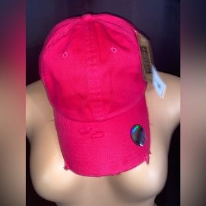 Hot Pink Dad Distressed Hat